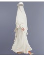 Maryam 2 Piece Set Abaya - White