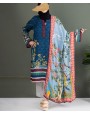 Marina Shawl 3 Pc Stitched Suit