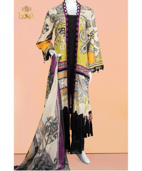 Moroccan Paisely Lawn Printed 3Pc Unstitched