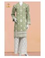 Moss Green Chikankari 2 Pc Unstitched 