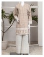 Cream Chikankari 2 Pc Unstitched 