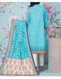 Haya Printed 3 Piece Unstitched Suit