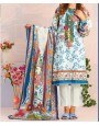 Haya Khaddar 3 Piece Unstitiched Suit Deep Sea Blue