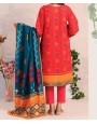 Haya Khaddar 3 Piece Unstitiched Suit Red
