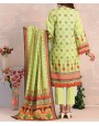 Haya Khaddar 3 Piece Unstitiched Suit Olive Green