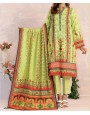 Haya Khaddar 3 Piece Unstitiched Suit Olive Green
