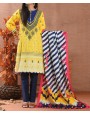 Haya Khaddar 3 Piece Unstitiched Suit Yellow