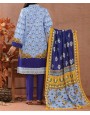 Haya Khaddar 3 Piece Unstitiched Suit Blue