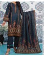Haya Printed 3 Piece Unstitched Suit